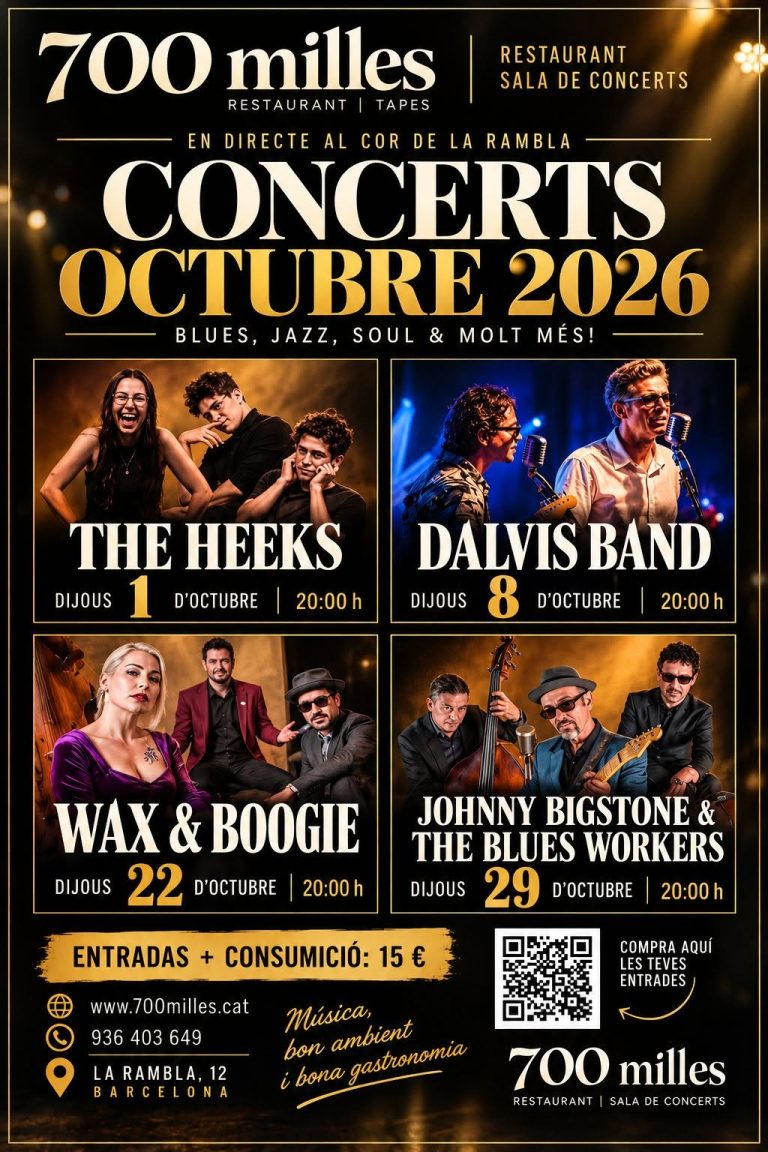 700 Milles obre una sala de concerts a La Rambla amb un cicle de blues i soul a l’octubre
