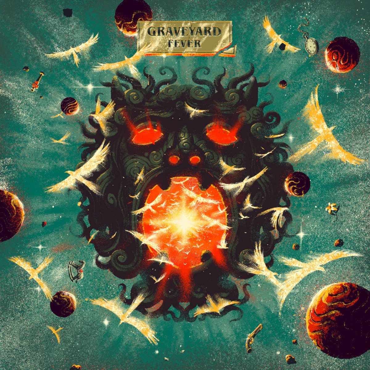 Graveyard - Fever, portada de Maarten Donders