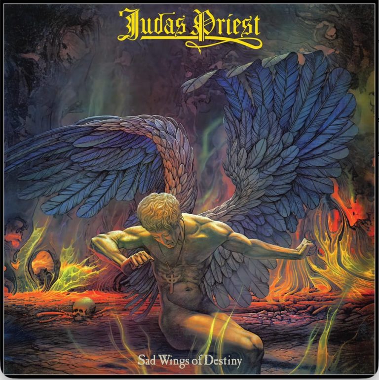 La portada de «Sad Wings Of Destiny», de Judas Priest, en l'anunci de les dues edicions del cinquantè aniversari