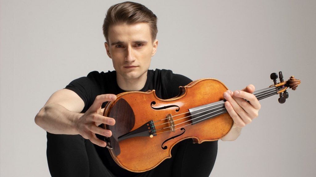 Roberts Balanas amb el violí, en la imatge amb què el Palau de la Música anuncia el concert del 17 de novembre