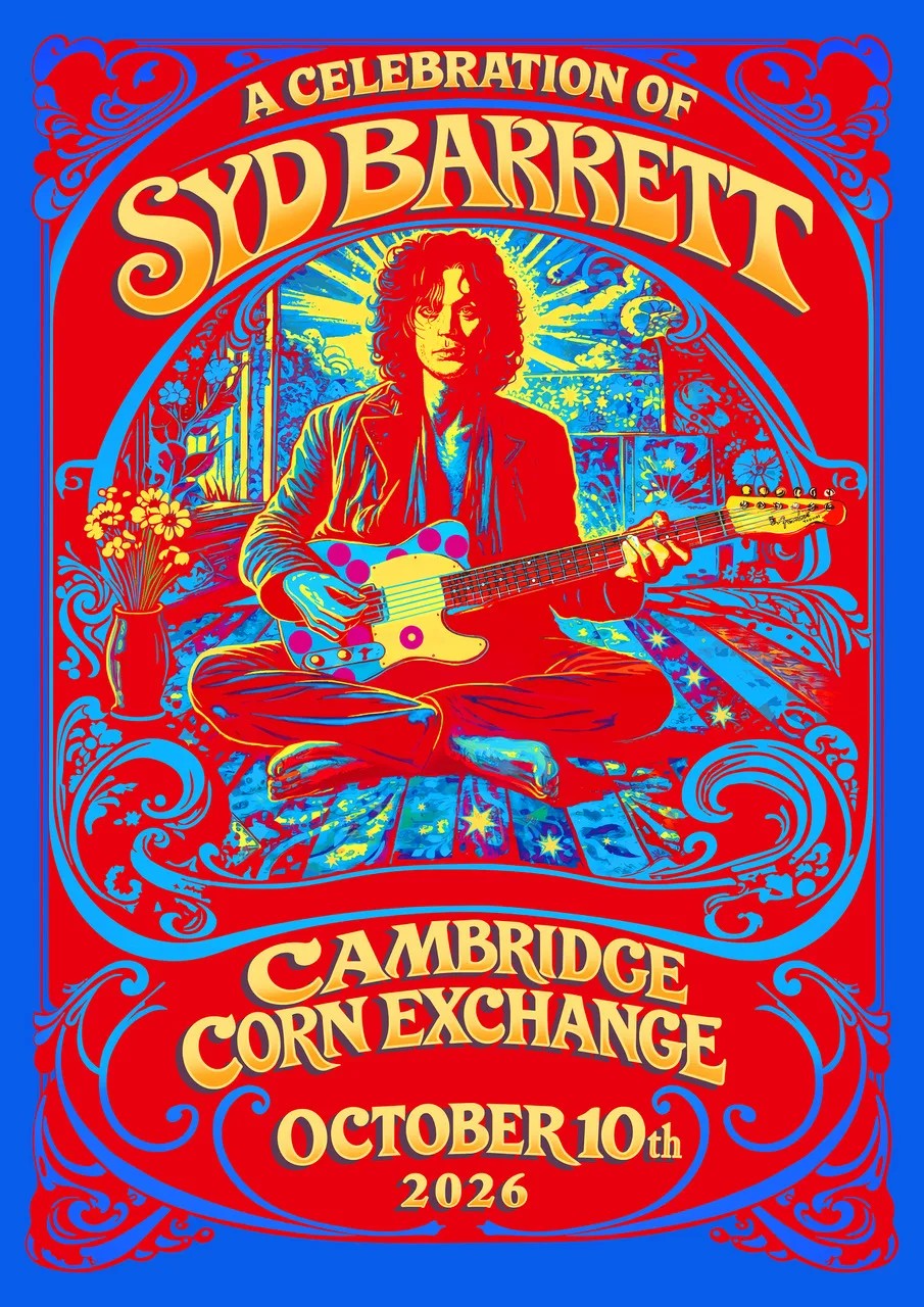 El cartell del concert del Cambridge Corn Exchange del 10 d'octubre dedicat a Syd Barrett