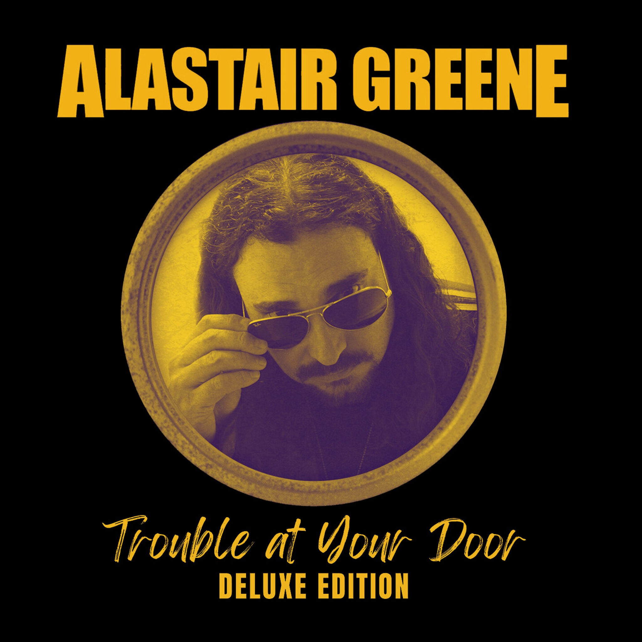 Portada de l'edició de luxe de «Trouble At Your Door» d'Alastair Greene, que Ruf Records publica el 13 de novembre del 2026