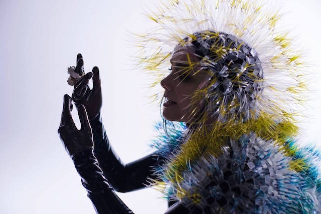 Björk en una fotografia promocional de l'edició física del concert «Orkestral»