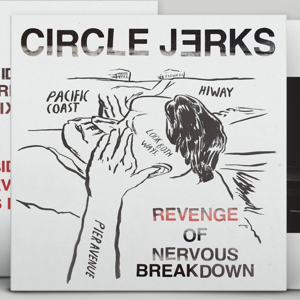 Portada de «Revenge Of Nervous Breakdown», dels Circle Jerks, amb el dibuix que Raymond Pettibon va fer per a l'EP