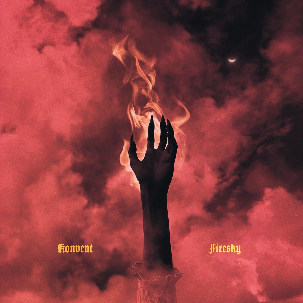 Portada de «Firesky», el disc de Konvent que publica Napalm Records el 6 de novembre del 2026, il·lustrada per Nona Limmen