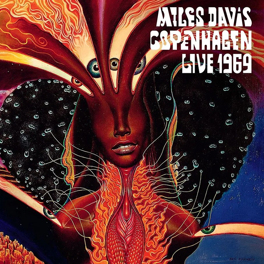 Portada de «Copenhagen Live 1969» de Miles Davis, amb la pintura «Zonked» de Mati Klarwein