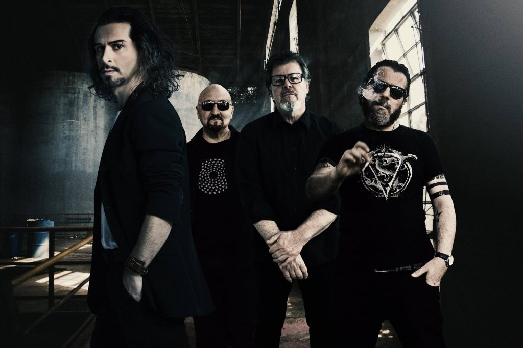 Fotografia promocional d'O.R.k., el quartet de Colin Edwin i Pat Mastelotto, a la pàgina de Kscope