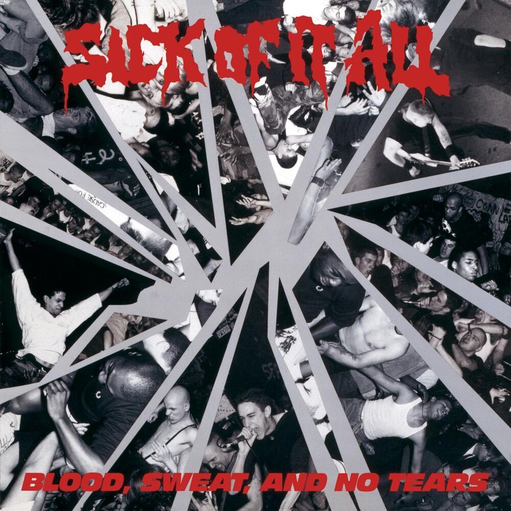 Portada de «Blood, Sweat and No Tears», el disc de debut de Sick Of It All del 1989, amb Richie Cipriano al baix