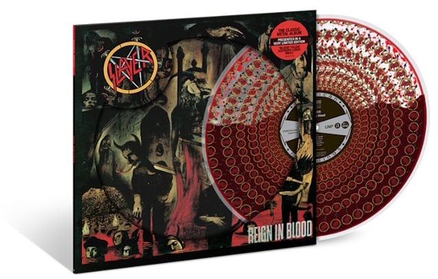 L'edició de zoetrop de «Reign in Blood» omplerta de líquid vermell que Slayer publiquen el 20 de novembre