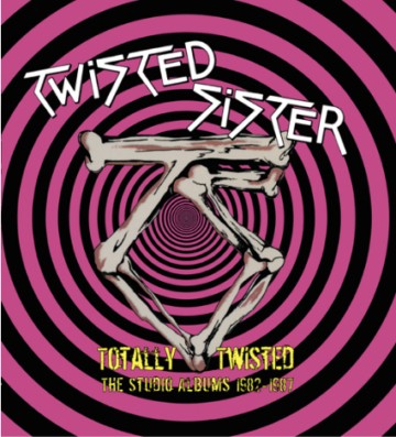 Portada de la caixa «Totally Twisted – The Studio Albums 1982–1987» de Twisted Sister