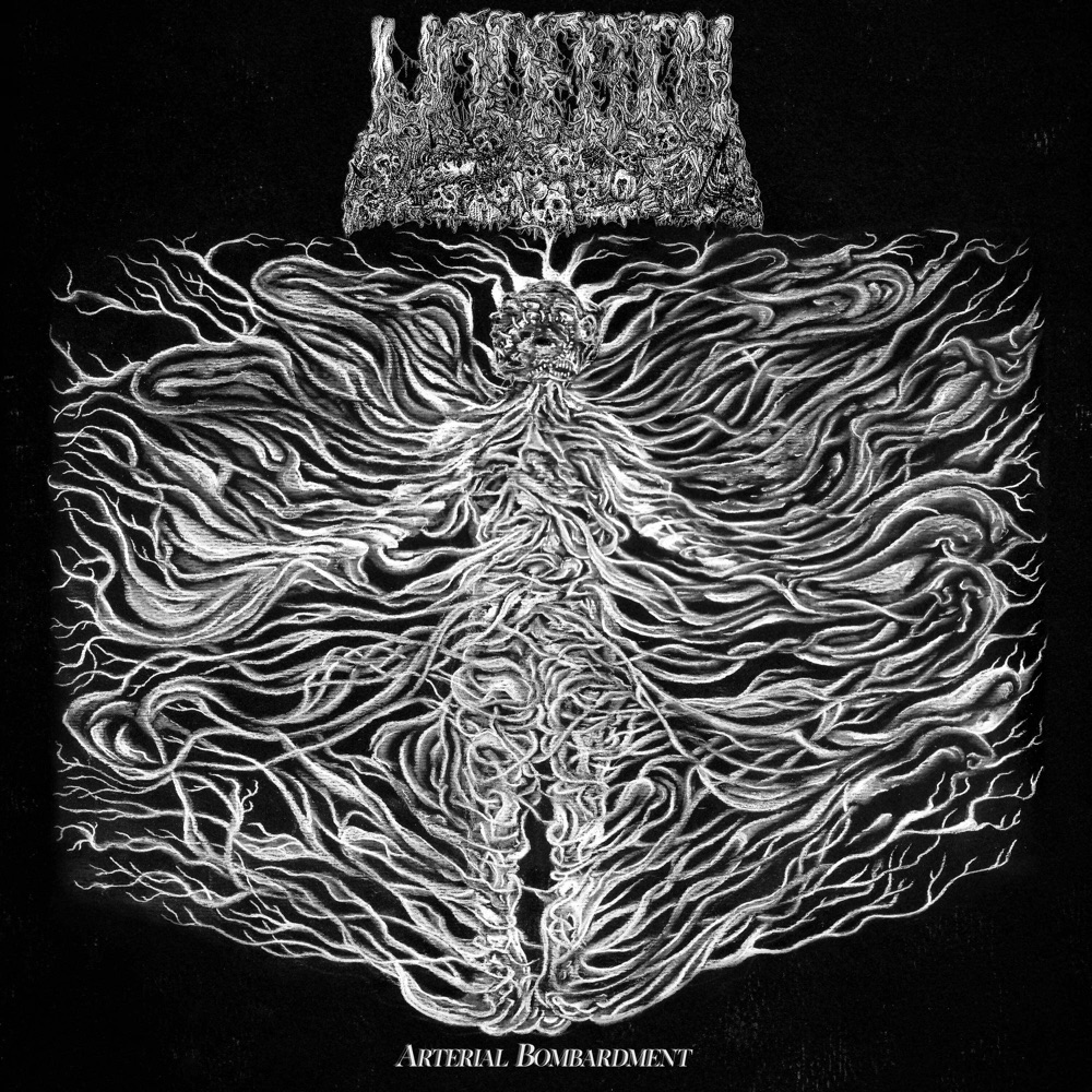 Portada del senzill «Arterial Bombardment» d'Undeath, publicat per Relapse Records
